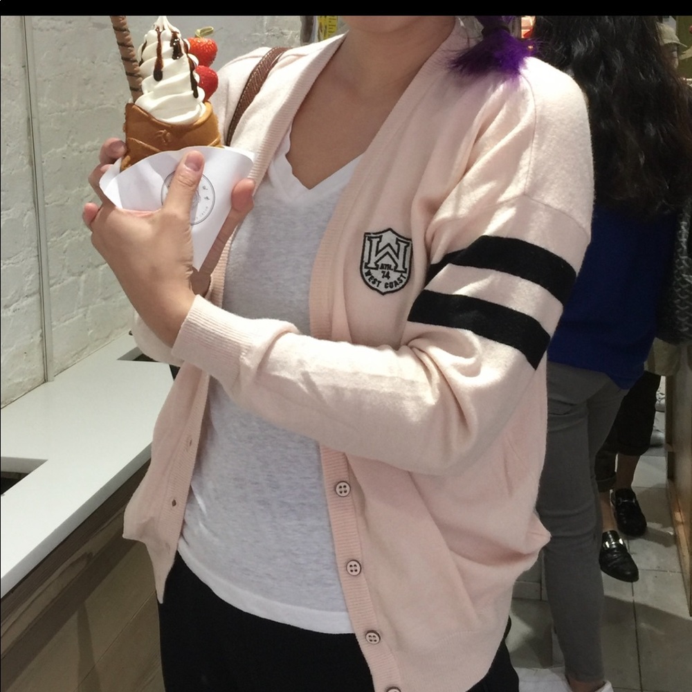 West Coast pink school cardigan